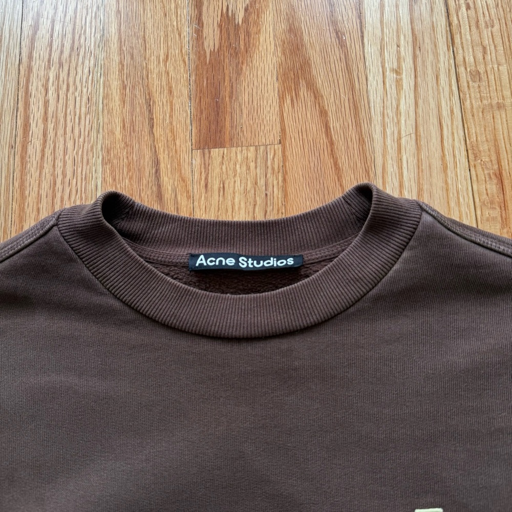 Acne Studios Coffee Brown Face Patch Sweatshirt - image 4